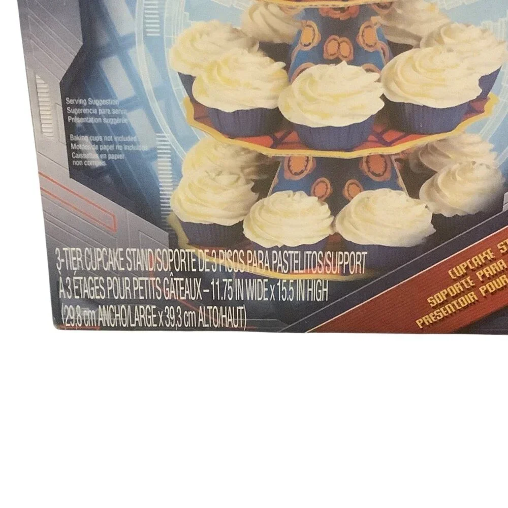 Marvel Spider-Man 3-Tier Cupcake Stand Holds 24 Cupcakes 11.75